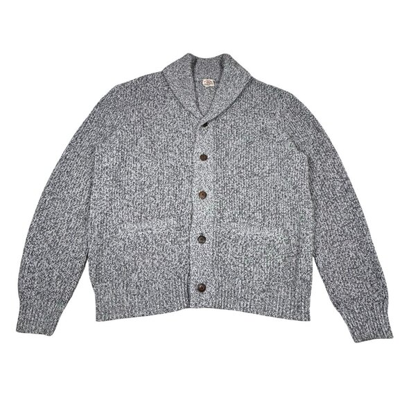 Faherty Mans Sz L Shawl Cardigan GrayCashmere Blend Heritage Preppy Old Money - Picture 2 of 15